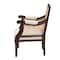 Bali & Pari Desmond Traditional French Beige Fabric and Dark Brown Finished Wood Accent Chair 238-13339-ZORO - alternate 4
